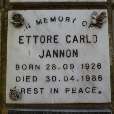 JANNON Ettore Carlo 1926-1986