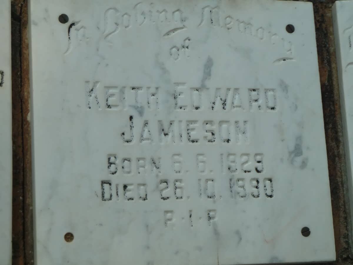 JAMIESON Keith Edward 1929-1990