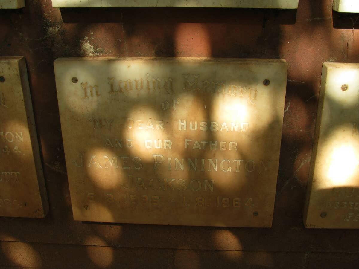 JACKSON James Pinnington 1896-1964