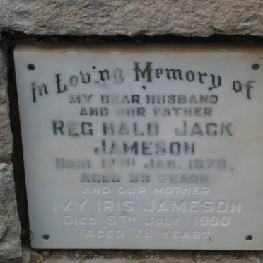 JAMESON Reginald Jack -1970 &amp; Ivy Iris -1990