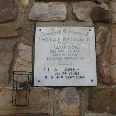 JAMESON Thomas Reginald -1949 &amp; Ella -1964
