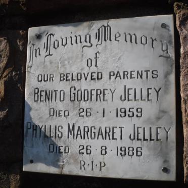 JELLEY Benito Godfrey -1959 &amp; Phyllis Margaret -1986