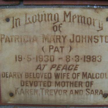 JOHNSTON Patricia Mary 1930-1983