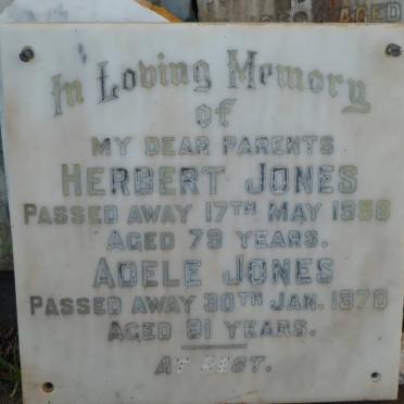 JONES Herbert -1956 &amp; Adele -1970