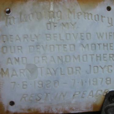 JOYCE Mary Taylor 1920-1978
