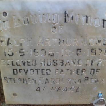 JONES Ralph Arthur 1935-1979