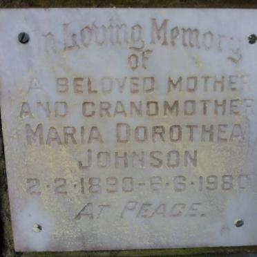 JOHNSON Maria Dorothea 1890-1980