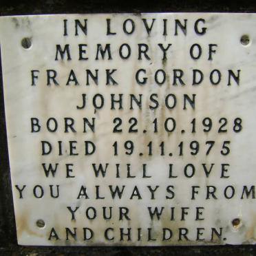 JOHNSON Frank Gordon 1928-1975