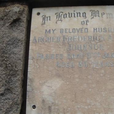 JOHNSON Archer Frederick Alfred -1969