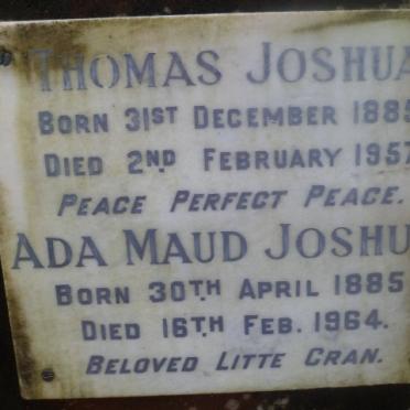 JOSHUA Thomas 1885-1957 &amp; Ada Maud 1885-1964