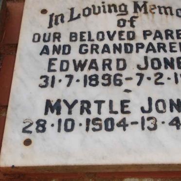 JONES Edward 1896-1980 &amp; Myrtle 1904-1989