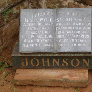 JOHNSON Leslie Wylie -1980 &amp; Kathleen Daisy -1989