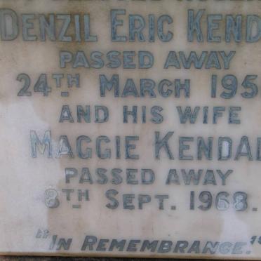 KENDAL Denzil Eric -1951 &amp; Maggie -1968