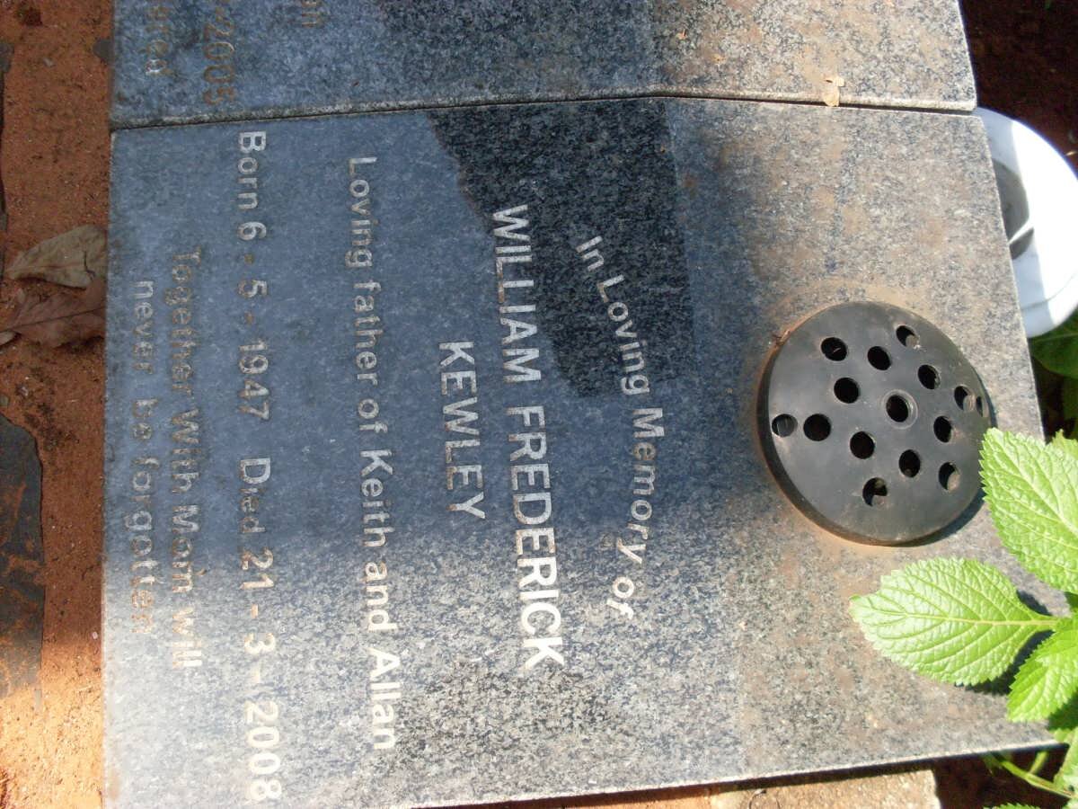 KEWLEY William Frederick 1947-2008