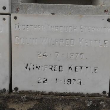 KETTLE Colin Wilfred -1970 &amp; Winifred -1973