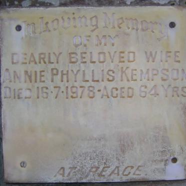 KEMPSON Annie Phyllis -1978