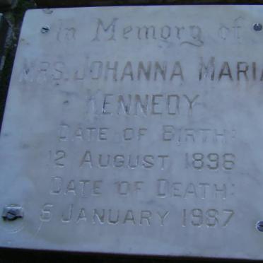 KENNEDY Johanna Maria 1896-1987