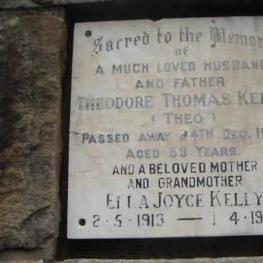 KELLY Theodore Thomas -1967 &amp; Ella Joyce 1913-1985