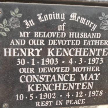 KENCHENTEN Henry 1903-1973 &amp; Constance May 1902-1978