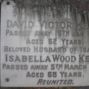 KEMP David Victor -1968 &amp; Isabella Wood -1977