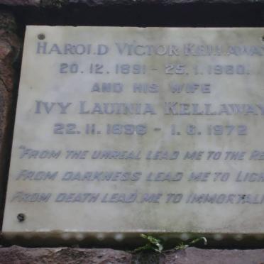 KELLAWAY Harold Victor 1891-1960 &amp; Ivy Lauinia 1896-1972