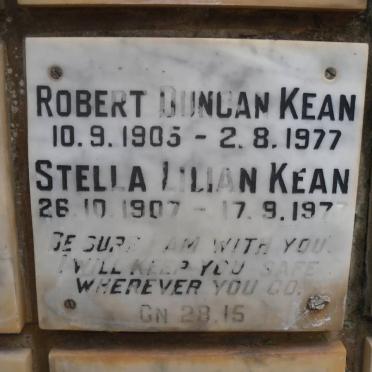 KEAN Robert Duncan 1905-1977 &amp; Stella Lilian 1907-1977