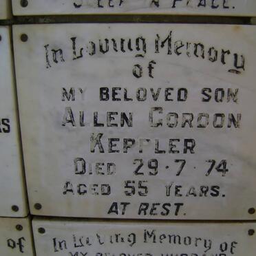 KEPPLER Allen Gordon -1974