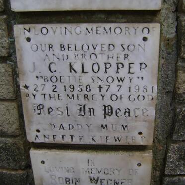 KLOPPER J.C. 1958-1981