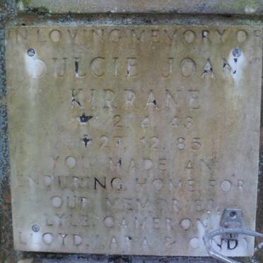 KIRRANE Dulcie Joan 1943-1985