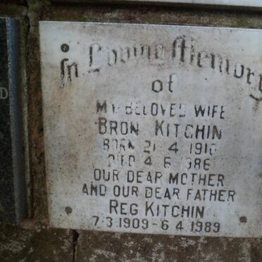 KITCHIN Reg 1909-1989 &amp; Bron 1910-1986