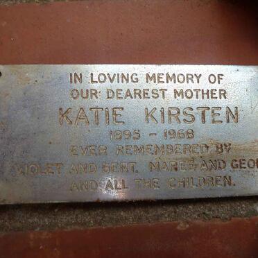 KIRSTEN Katie 1895-1968