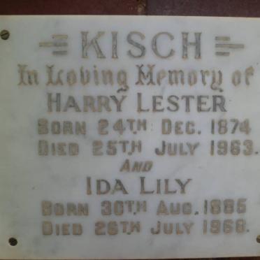 KISCH Harry Lester 1874-1963 &amp; Ida Lily 1885-1968