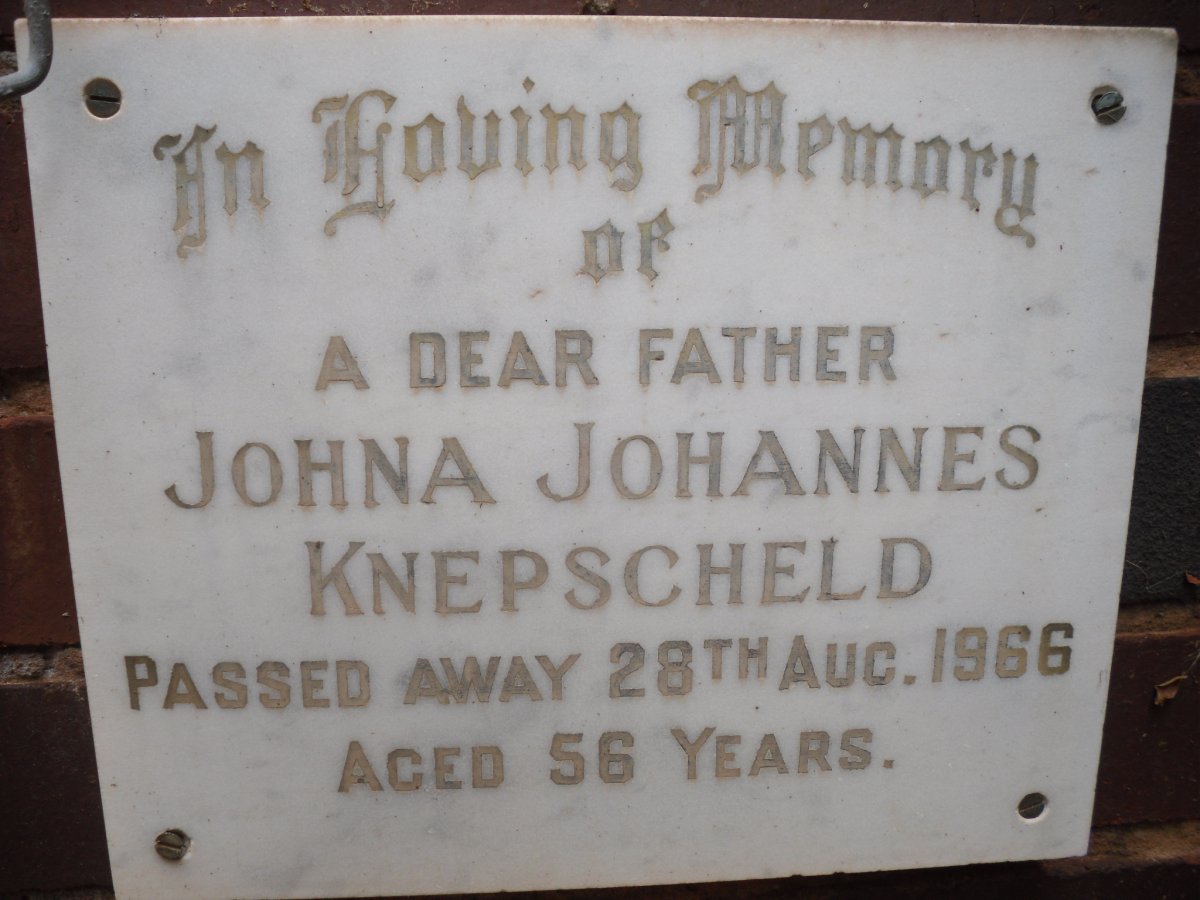 KNEPSCHELD Johna Johannes -1966