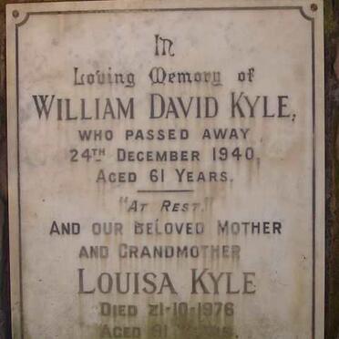 KYLE William David -1940 &amp; Louisa -1976