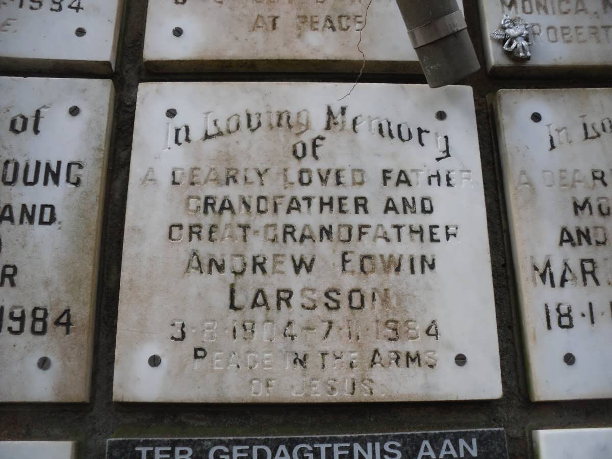 LARSSON Andrew Edwin 1904-1984