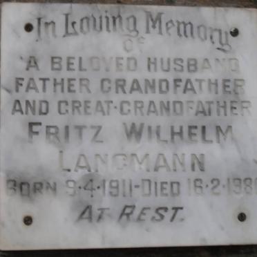 LANGMANN Fritz Wilhelm 1911-1980