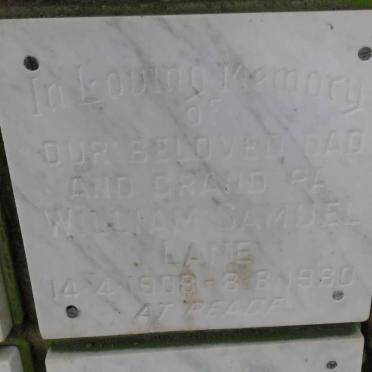 LANE William Samuel 1908-1980