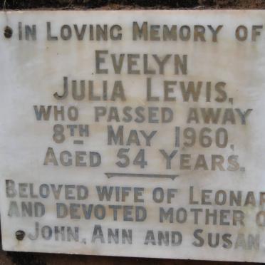 LEWIS Evelyn Julia -1960