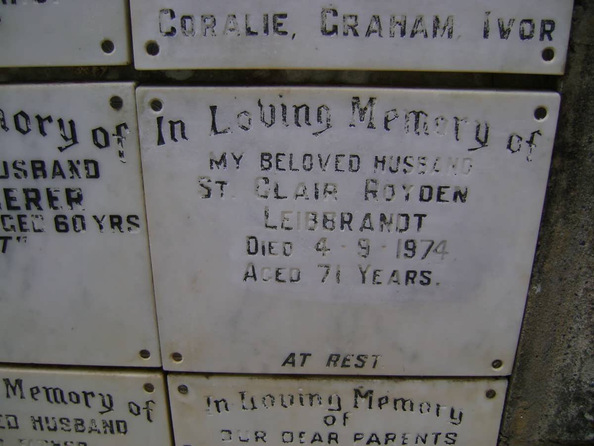 LEIBBRANDT St Clair Royden -1974