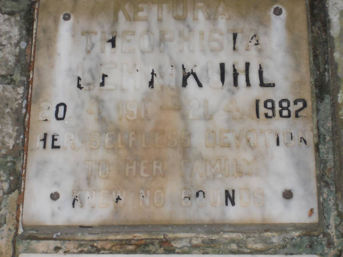 LEHMKUHL Ketura Theophista 1911-1982