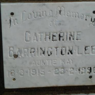 LEE Catherine, Barrington 1915-1990