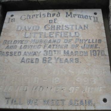 LITTLEFIELD David Christian -1970 &amp; Phyllis Constance 1910-1983