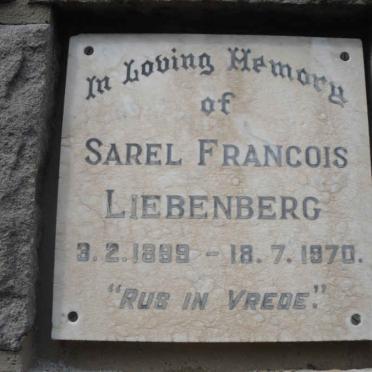LIEBENBERG Sarel Francois 1899-1970
