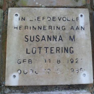 LOTTERING Susanna M. 1921-1986