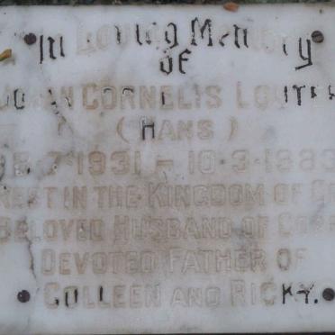 LOUTER Johan Cornelis 1931-1983