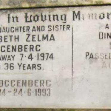 LOGGENBERG Elizabeth Zelma -1974 : LOGGENBERG Joe 1914-1993 : LOGGENBERG Dinah Elizabeth 1918-1985