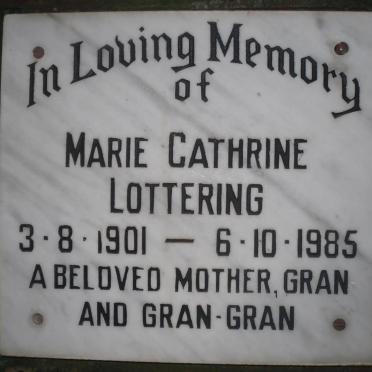 LOTTERING Marie Cathrine 1901-1985