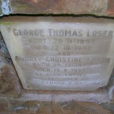 LOSER George Thomas 1898-195? &amp; Audrey Christine 1906-1957