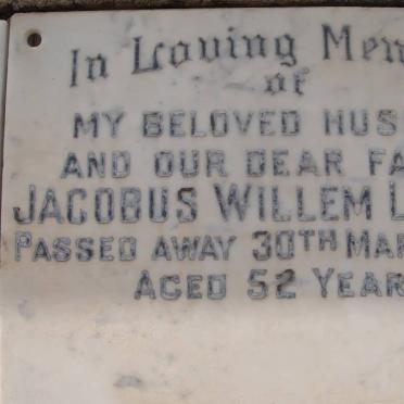 LUDICK Jacobus Willem -1971