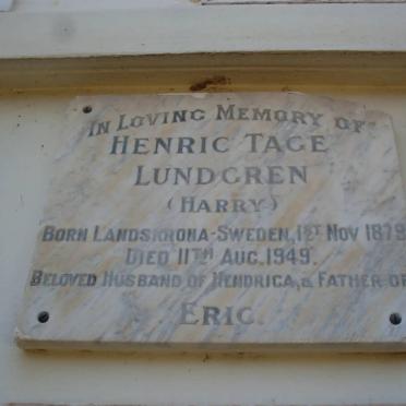 LUNDGREN Henric Tage 1879-1949